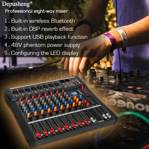 6//8/12 Channel Professional Audio Mixer